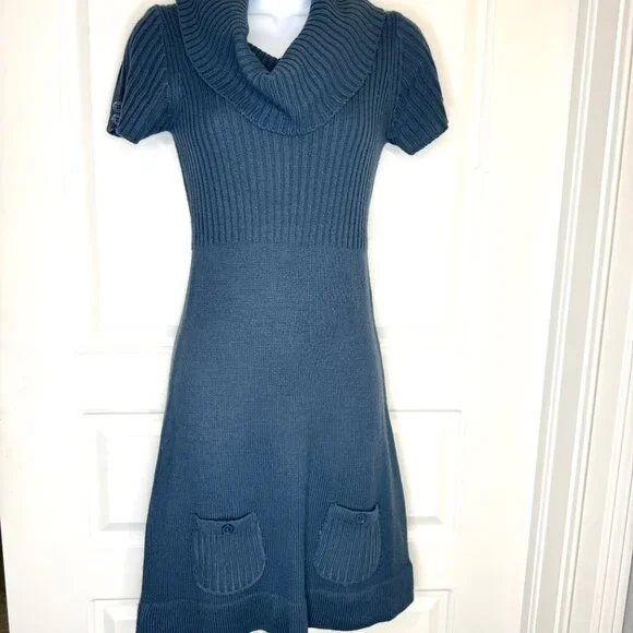 DEREK HEART Chambray color Bodycon Mini Dress Womens S - Picture 5 of 11